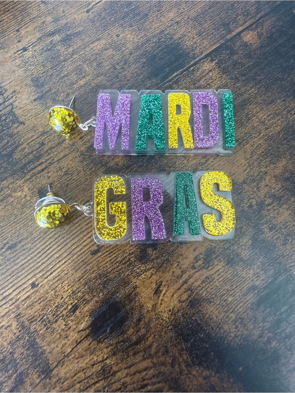 Mardi Gras Earrings | 💜💚💛